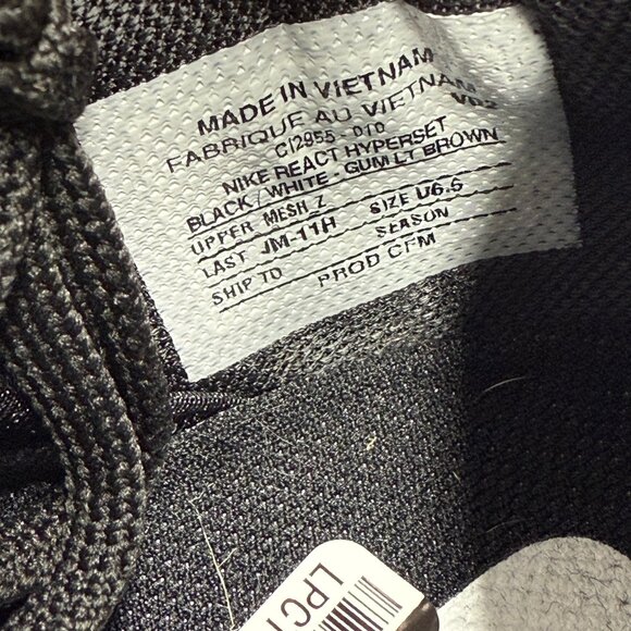 Nike React Hyperset Low Mens Volleyball Shoes Black CI2955-010 VNDS Sz 8.5 - Picture 7 of 7